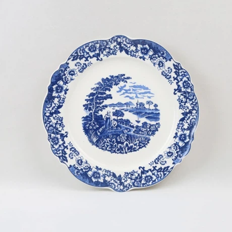product-1-1 Blue Porcelain Dessert Plate