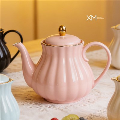 Customizable High-Quality Practical Ceramic Teapot, Hot-Selling Glazed Porcelain Teapot